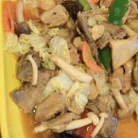 Sliced ginger deer meat at En Hui Vegetarian Food 恩惠素食 - Marsiling in North Singapore