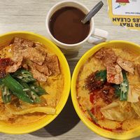 Curry bee hoon(粗米粉) is delicious! 
Remember to let uncle know your request to replace artificial mock meat(斋料) with lady fingers & tofu. Could show the review if he has f at En Hui Vegetarian Food 恩惠素食 - Marsiling in North Singapore
