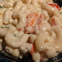 Vegan macaroni salad at Ypsilanti Food Co-op in Ypsilanti