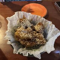 Fried cauliflower with rice paper   at Jumon in Belfast