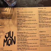 Menu April 2026 at Jumon in Belfast
