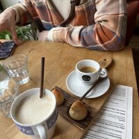 Espresso and coconut lattee  at Veggie in Rotterdam