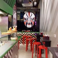 Seating area at LeDu Happy Dumplings & Noodle in Munich