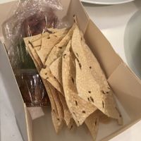 Popadum with cumin seeds. Wonderful! at Ashiana in Neuilly-sur-seine