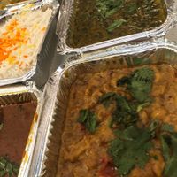 Vegan veggies dishes, freshly prepared. Takeaway at Ashiana in Neuilly-sur-seine