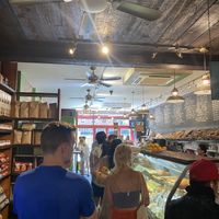 Busy  at Tompkins Square Bagels in New York City