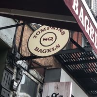 Sign   at Tompkins Square Bagels in New York City