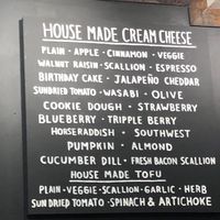 Vegan menu   at Tompkins Square Bagels in New York City