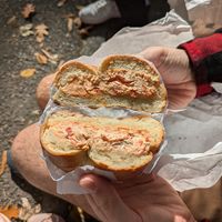 Sun dried tomato tofu cream cheese at Tompkins Square Bagels in New York City