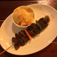 Mushroom skewer at Vitking House in Siem Reap
