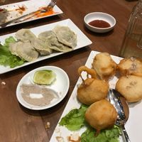 Dumplings & fried tofu were yum at Vitking House in Siem Reap