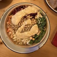 Rich vegan salad  at Kavarna Tiskarna in Ljubljana