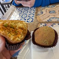 Rice and tomato sauce. Pistacchio on the table. at kePalle - Via Maqueda in Palermo