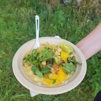 Creamy Thai curry at Rollin' Bowls - Food Truck in Covington
