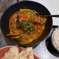 Plant based jalfrezi at Indi-Yang in Torquay