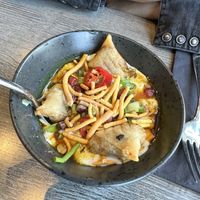 Samosa chaat  at Indi-Yang in Torquay