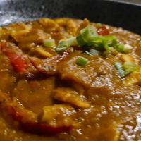 Vegan chicken balti at Indi-Yang in Torquay
