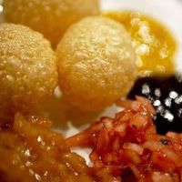 Love their ping pong poppadoms!! 
Cut in half and fill with your favs: mango chutney, lime pickle, chilli pickle with onion salad  at Indi-Yang in Torquay