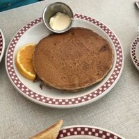 Banana walnut pancakes at St Francis Fountain and Candy in San Francisco