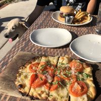 Beyond meat burger and vegan flatbread at The Lone Buffalo in Ottawa