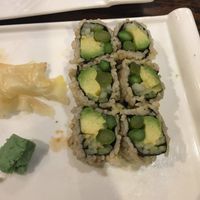 Avocado, cucumber, and asparagus roll at Miso in Fredericksburg