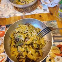 Mushroom pappardelle at Pomo - La Pasta Bio Italiana in Lagos