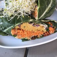 Veggie wrap gluten free  at The Green Moustache in North Vancouver
