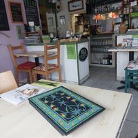 Art and book at Vega in Tintagel