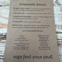 Homemade Drinks  at Vega in Tintagel