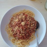 lentil bolognaise at Vega in Tintagel
