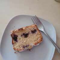 lemon & blueberry cake at Vega in Tintagel