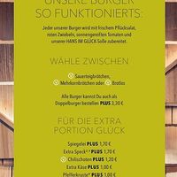 Burger bun options at Hans im Glück in Ingolstadt