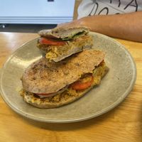 Falafel hummus toasty  at Crunchbox in Malaga