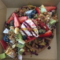 Fruity waffle  at Crunchbox in Malaga