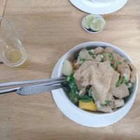 Tofu and tofu skin (i think) with loads and loads of veggies. This is the medium size. at Vietnamese Coffee & Noodle Soup in Siem Reap