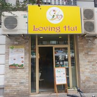 Outside at Loving Hut in Valencia