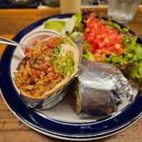 Burrito with salad at EvilTex in Takayama