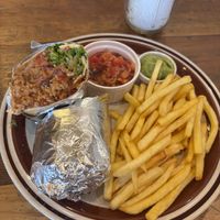 Vegan burrito with chips   at EvilTex in Takayama