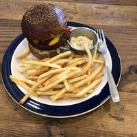 Delicious vegetarian burger at EvilTex in Takayama