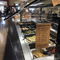 Salad and soup bar. Everything is labeled!  at Pomegranate Market in Sioux Falls
