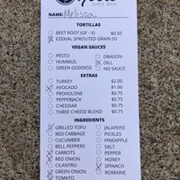 Wrap Order Options at Roots Juice Bar - Churn Creek in Redding