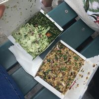 L-R: Broccoli Slaw, Tabbouleh, Grain Salad at Botanica in Teneriffe