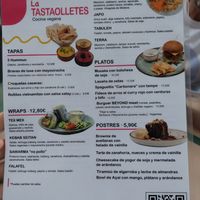 The menu at La Tastaolletes in Valencia