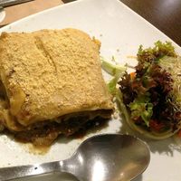 vegan lasagna with mushrooms at La Tastaolletes in Valencia