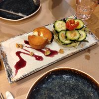 Queso de cabra frito at La Tastaolletes in Valencia