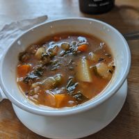 Vegetable barley soup at Beak in Sitka