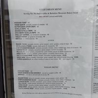 The vegetarian and vegan menu at Shots Cafe in Lenox