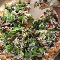 Large Drag-thru Garden Pizza with Vegan Cheese at House of Veggies - Maybe closed in Nashville