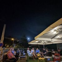 Outdoor seating area at Cafe del Far in Salou