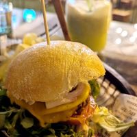 Burger vegana at Cafe del Far in Salou